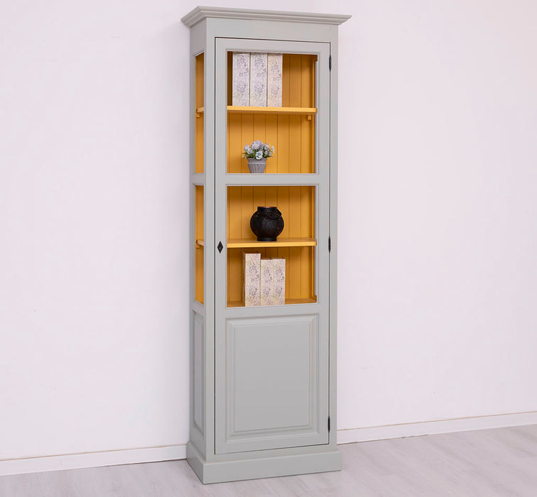 Vitrine aus Massivholz | Bücherregal mit großer Tür