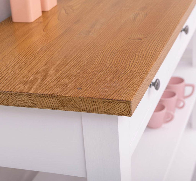 Wandtisch mit drei Schubladen | Konsolentisch mit Pinien oder Eichenplatte -