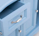Waschbeckenunterschrank aus Massivholz | Waschtisch mit 4 Türen und 2 Schubladen - Blau