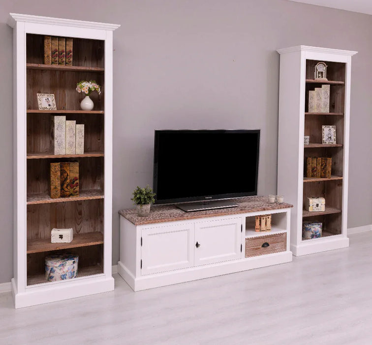 Wohnzimmerset bestehend aus TV-Board und zwei Regalen