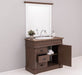 Badezimmer Set - Waschtisch aus Massivholz mit Spiegel - 