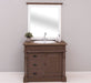 Badezimmer Set - Waschtisch aus Massivholz mit Spiegel - 