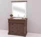 Badezimmer Set - Waschtisch aus Massivholz mit Spiegel - 