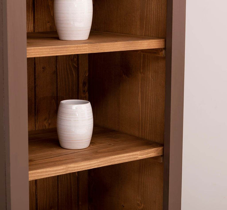 Badezimmerschrank | Handtuchschrank aus Massivholz - Mint - Gebürstet