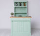 Bar-Set bestehend aus Empfangstheke| Bartresen und Buffetschrank mit Glashalterungen - Mint