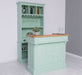 Bar-Set bestehend aus Empfangstheke| Bartresen und Buffetschrank mit Glashalterungen - Mint