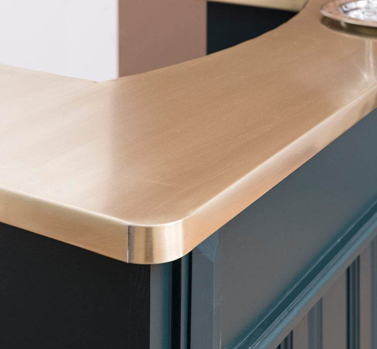 Bar-Set bestehend aus Empfangstheke| Bartresen und Buffetschrank mit Glashalterungen - Mint