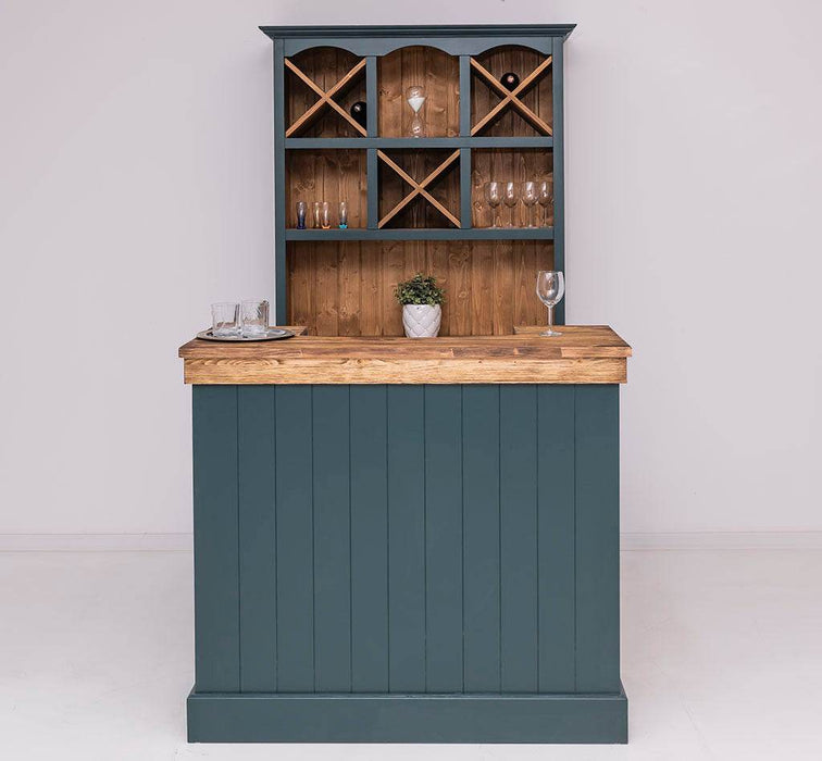 Bar-Set bestehend aus Empfangstheke| Bartresen und Buffetschrank mit Weinfächern - 