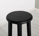 Barhocker aus Massivholz rund - Schwarz