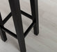 Barhocker aus Massivholz rund - Schwarz