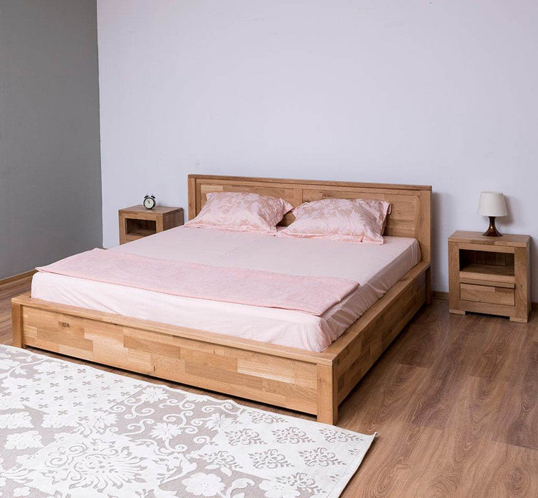 Bett aus massiver Wildeiche - 180 x 200 - 