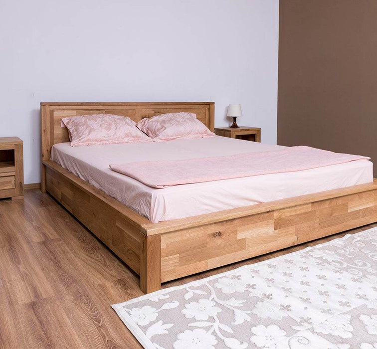 Bett aus massiver Wildeiche - 180 x 200 - 