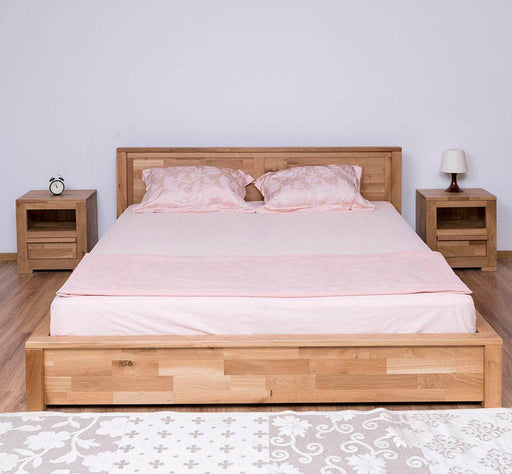 Bett aus massiver Wildeiche - 180 x 200 - 