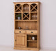 Buffet- und Weinschrank aus Massivholz mit Flaschenablagen - Petrol