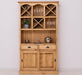 Buffet- und Weinschrank aus Massivholz mit Flaschenablagen - Gewachst