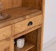 Buffet- und Weinschrank aus Massivholz mit Flaschenablagen - Petrol