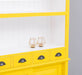 Großer Buffetschrank aus Massivholz mit Glashalterungen in verschiedenen Farben - Blau