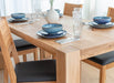Essgruppe aus massiver Eiche | Eichentisch Siena + 4 x Eichenstuhl Prato - 