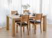Essgruppe aus massiver Eiche | Eichentisch Siena + 4 x Eichenstuhl Prato - 