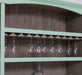 Großer Buffetschrank aus Massivholz | Wohnzimmerschrank mit Glashaltern und Weinfächern - Schwarz - gewachst