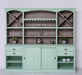Großer Buffetschrank aus Massivholz | Wohnzimmerschrank mit Glashaltern und Weinfächern - Mint