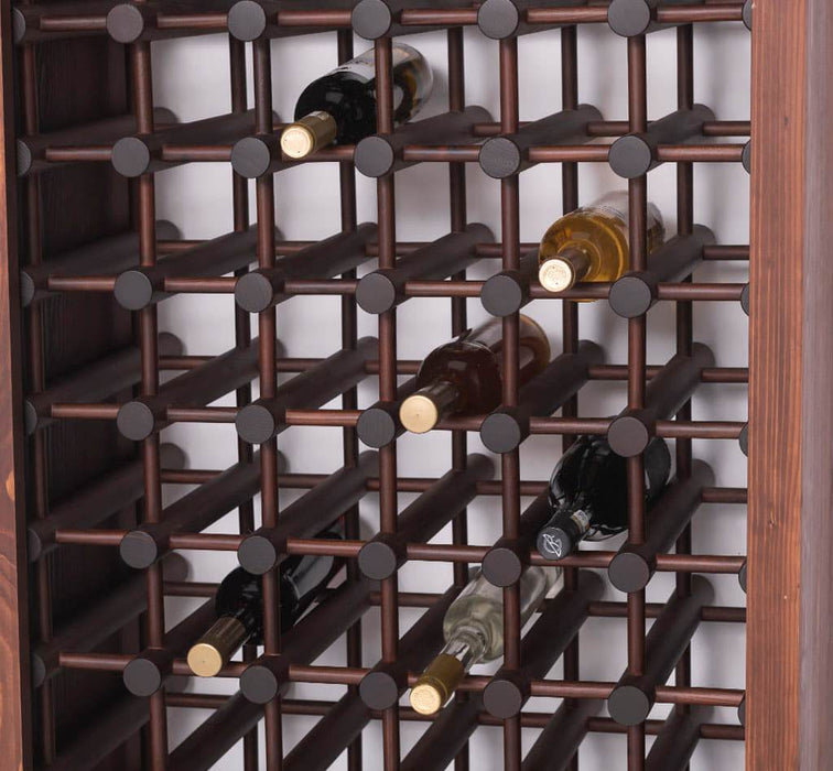Großes Weinregal aus Massivholz mit Platz für 102 Flaschen - 