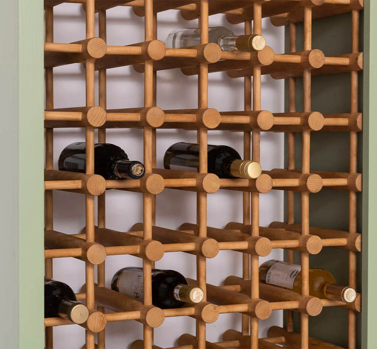 Großes Weinregal aus Massivholz mit Platz für 102 Flaschen - 