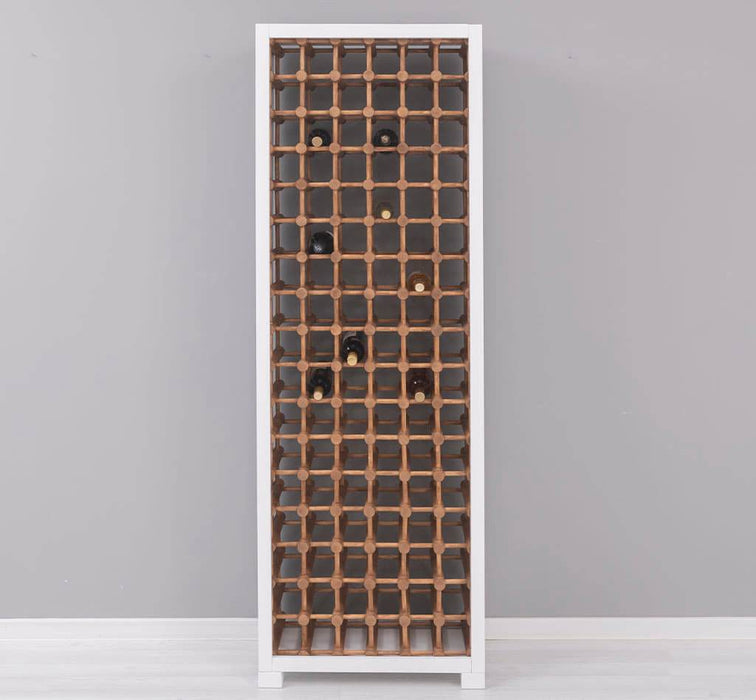 Großes Weinregal aus Massivholz mit Platz für 102 Flaschen - 