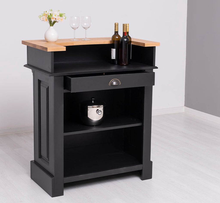 Kleine Landhausbar aus Massivholz - Empfangstheke - Weiß