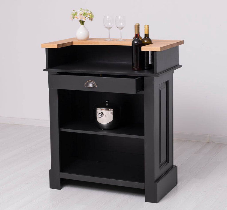 Kleine Landhausbar aus Massivholz - Empfangstheke - Weiß