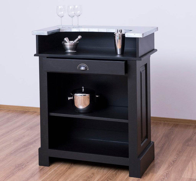 Kleine Landhausbar aus Massivholz - Empfangstheke - Weiß