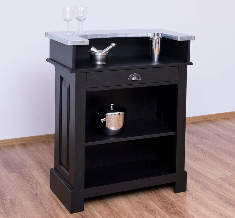 Kleine Landhausbar aus Massivholz - Empfangstheke - Weiß