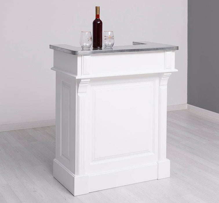 Kleine Landhausbar aus Massivholz - Empfangstheke - Weiß