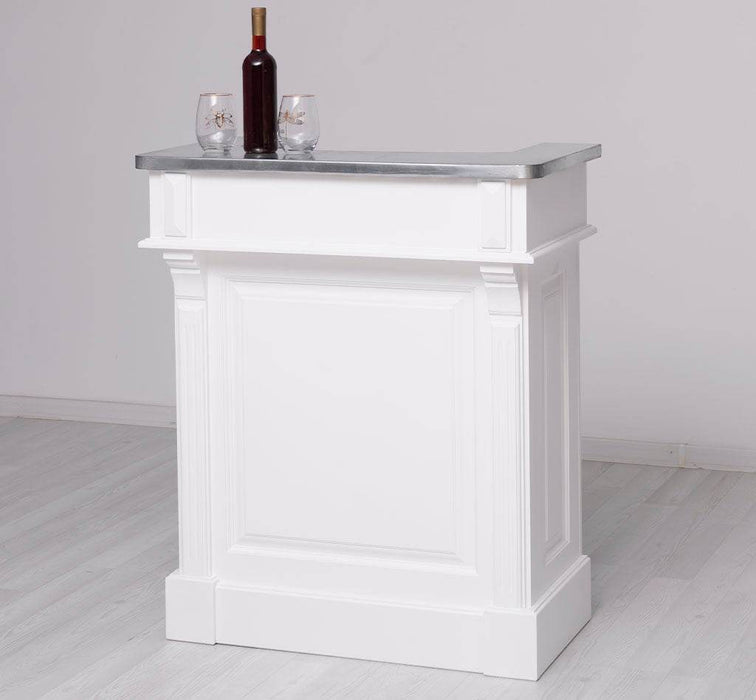 Kleine Landhausbar aus Massivholz - Empfangstheke - Weiß