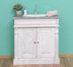 Kleiner Waschbeckenunterschrank aus Massivholz | Waschtisch mit Pinienplatte - Brush