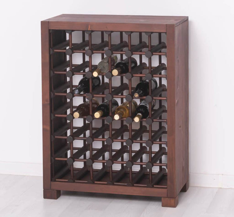 Kleines Weinregal aus Massivholz mit Platz für 42 Flaschen - 
