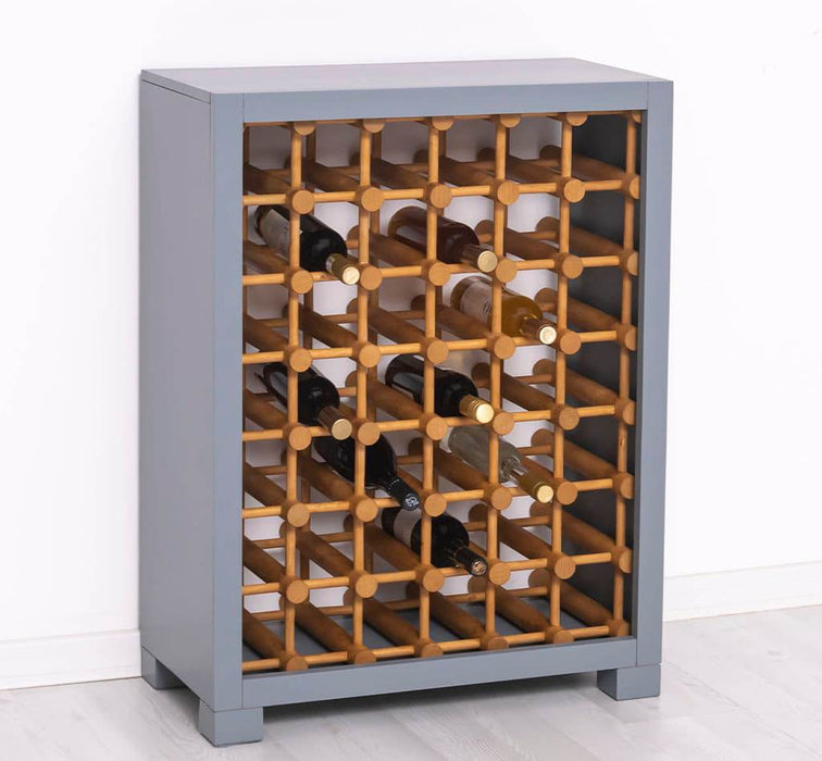 Kleines Weinregal aus Massivholz mit Platz für 42 Flaschen - 