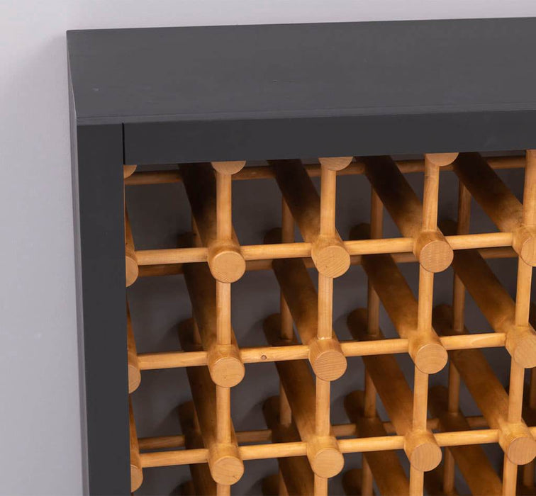 Kleines Weinregal aus Massivholz mit Platz für 42 Flaschen - 