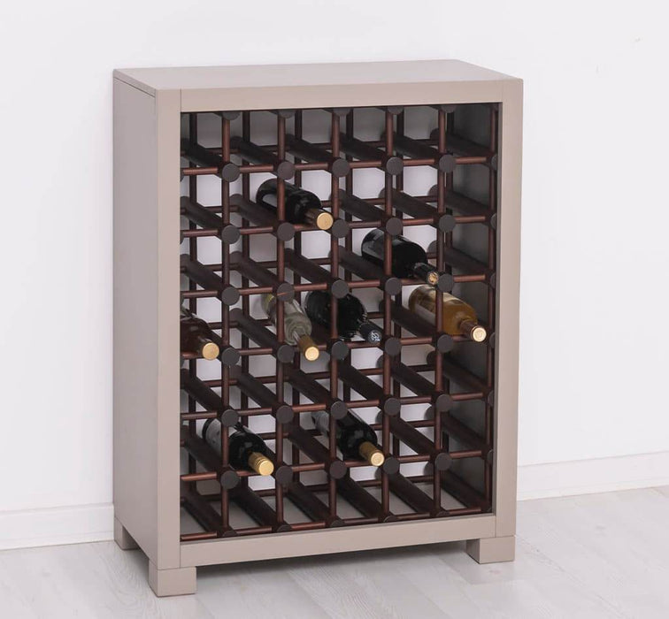 Kleines Weinregal aus Massivholz mit Platz für 42 Flaschen - 