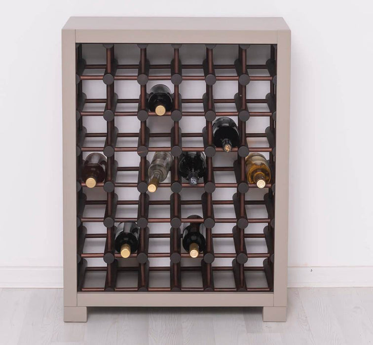 Kleines Weinregal aus Massivholz mit Platz für 42 Flaschen - 