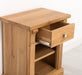 Landhaus Nachttisch aus massiver Eiche - Beistelltisch mit Schublade - 