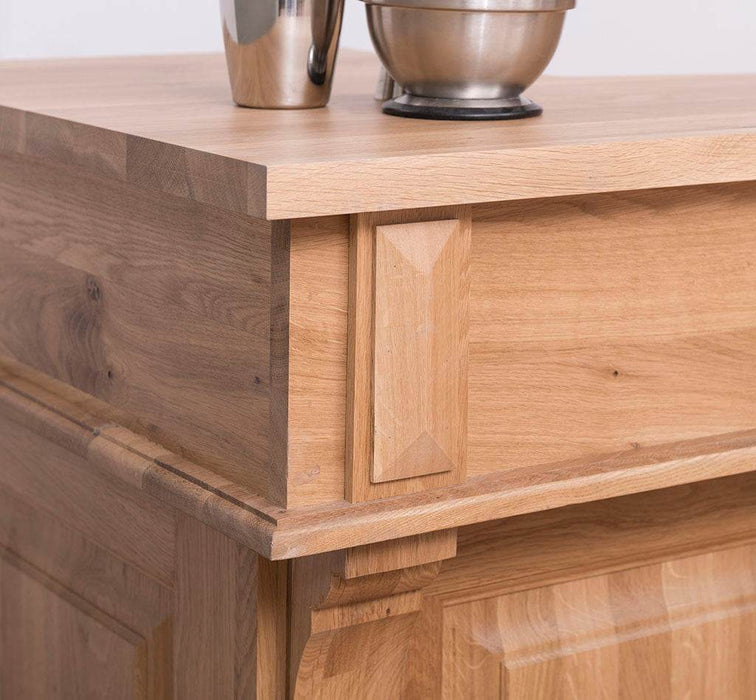 Landhausbar aus massiver Eiche | Cocktail Bar | Kaffeetheke in 2 Größen - 160 x 65 x 107