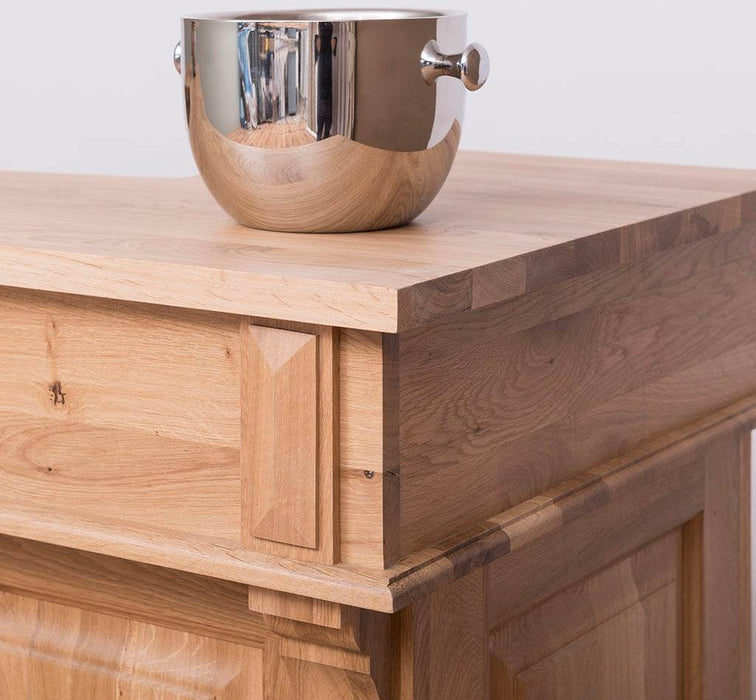 Landhausbar aus massiver Eiche | Cocktail Bar | Kaffeetheke in 2 Größen - 160 x 65 x 107