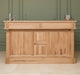 Landhausbar aus massiver Eiche | Cocktail Bar | Kaffeetheke in 2 Größen - 160 x 65 x 107