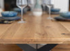 Industrial Essgruppe | Esstisch Sistina mit Metallgestell + 4x Eichenstuhl Leon - 