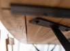 Industrial Essgruppe | Esstisch Sistina mit Metallgestell + 4x Eichenstuhl Leon - 