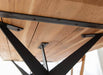 Industrial Essgruppe | Esstisch Sistina mit Metallgestell + 4x Eichenstuhl Leon - 