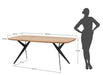 Industrial Essgruppe | Esstisch Sistina mit Metallgestell + 4x Eichenstuhl Leon - 
