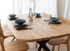 Industrial Essgruppe | Esstisch Sistina mit Metallgestell + 4x Eichenstuhl Leon - 