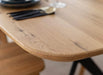 Industrial Essgruppe | Esstisch Sistina mit Metallgestell + 4x Eichenstuhl Leon - 